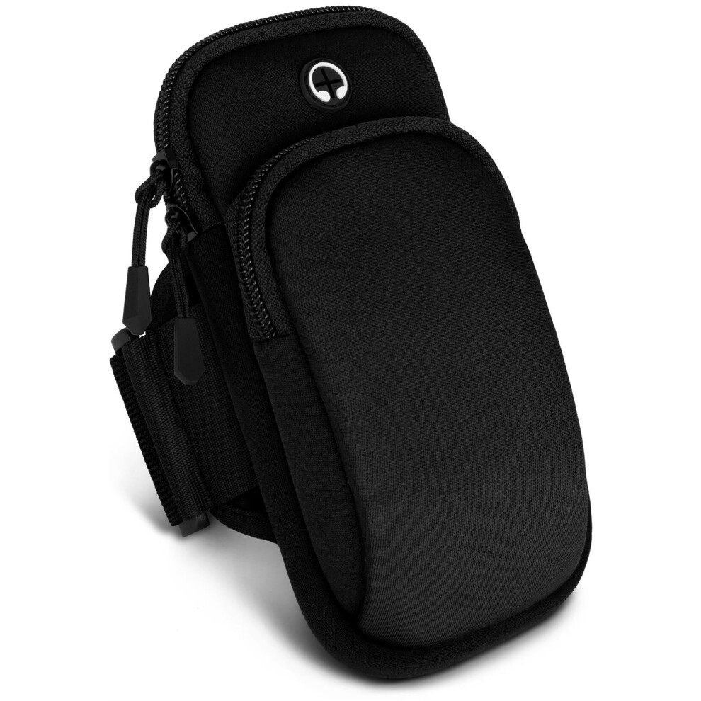Sports Armband For Jogging Compatible With Htc Desire 626G Soft 2 Compartments Mobile Phone Holder Arm Black 9199774282864