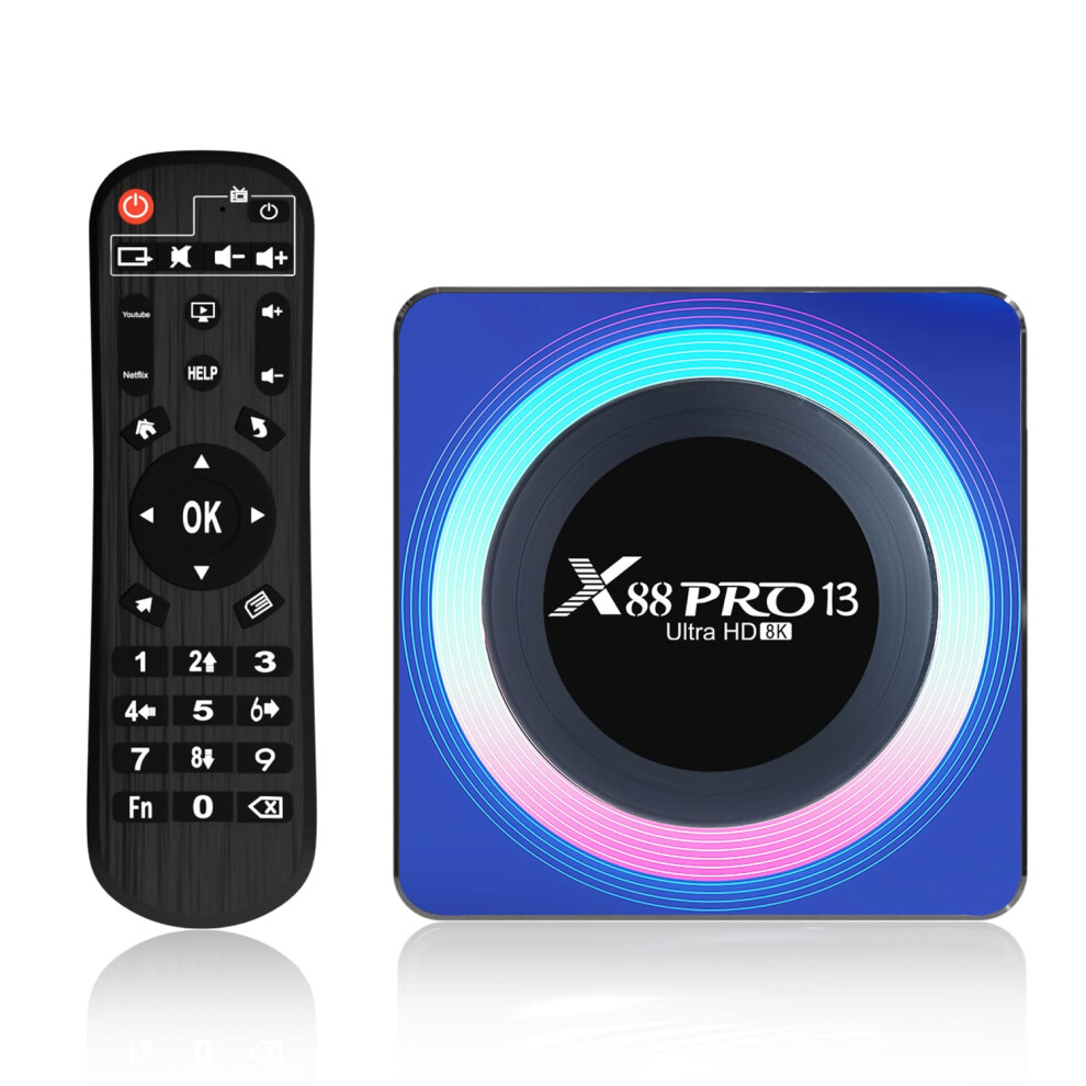 Android 13.0 Tv Box X88 Pro 13 4Gb Ram 32Gb Rom Rk3528 Quad Core 64Bit Dual Band Wifi Bt 5.0 4K Uhd H.265 Ethernet 9187378631652
