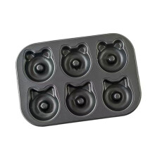 Carbon Steel Baking Pan, 6 Cavity Nonstick Muffin Pan for Even Heat Distribution and Easy Cleanup