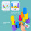 Interactive Stacking Cups Early Educational Game for Kids with Cards 8