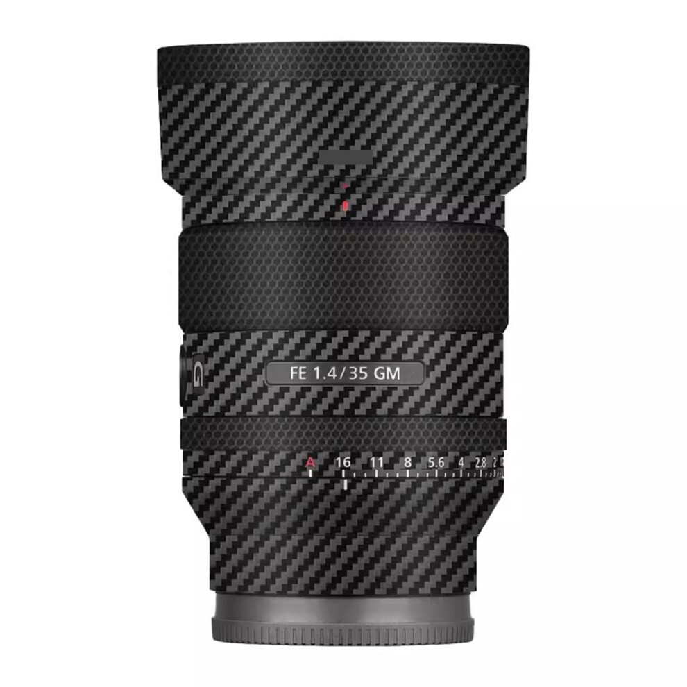 Carbon Fiber Antiscratch Protective Wrap Film Lens Skin For Sony Fe 35Mm F1.4 Gm Black 9187378632307