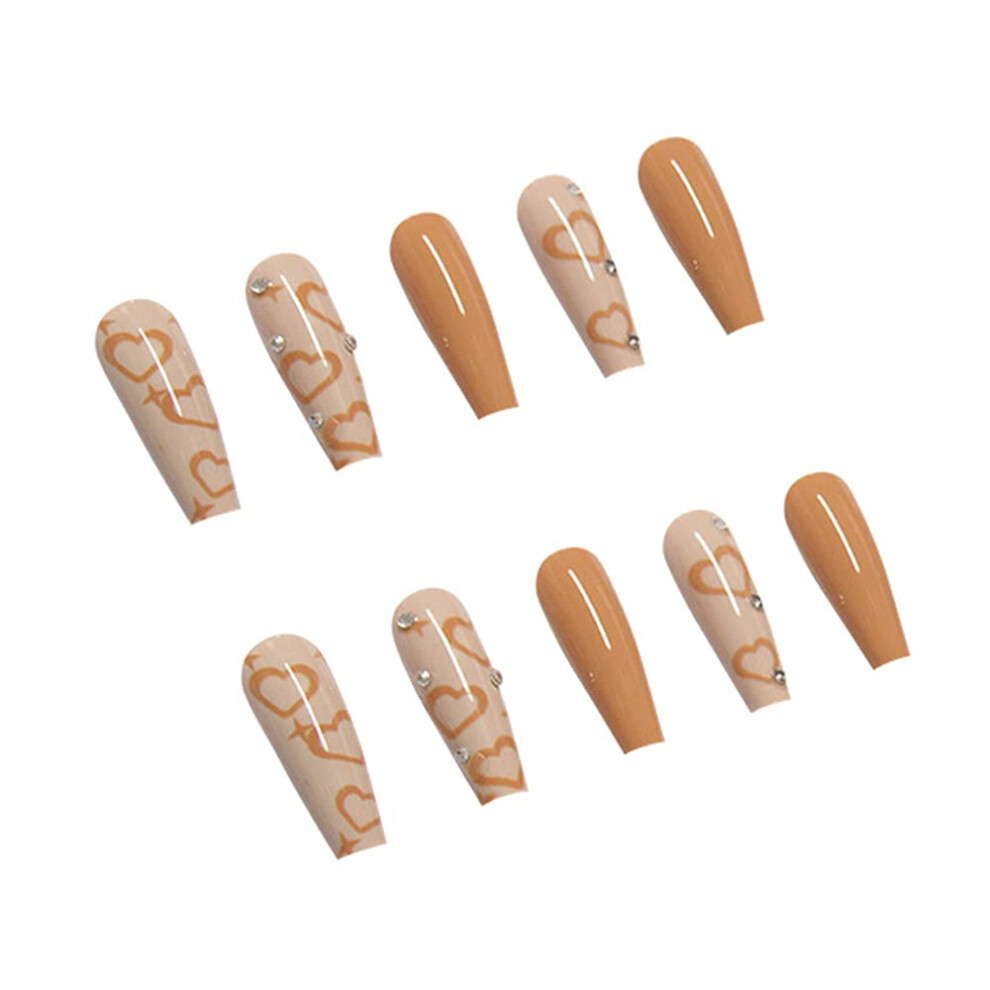 Timeless Nail Design, Press On Nails Long Coffin Shape, Gradient Design, Elegant Ballet Nail Art, Full Cover Artificial Nails For Women, 24Pcs