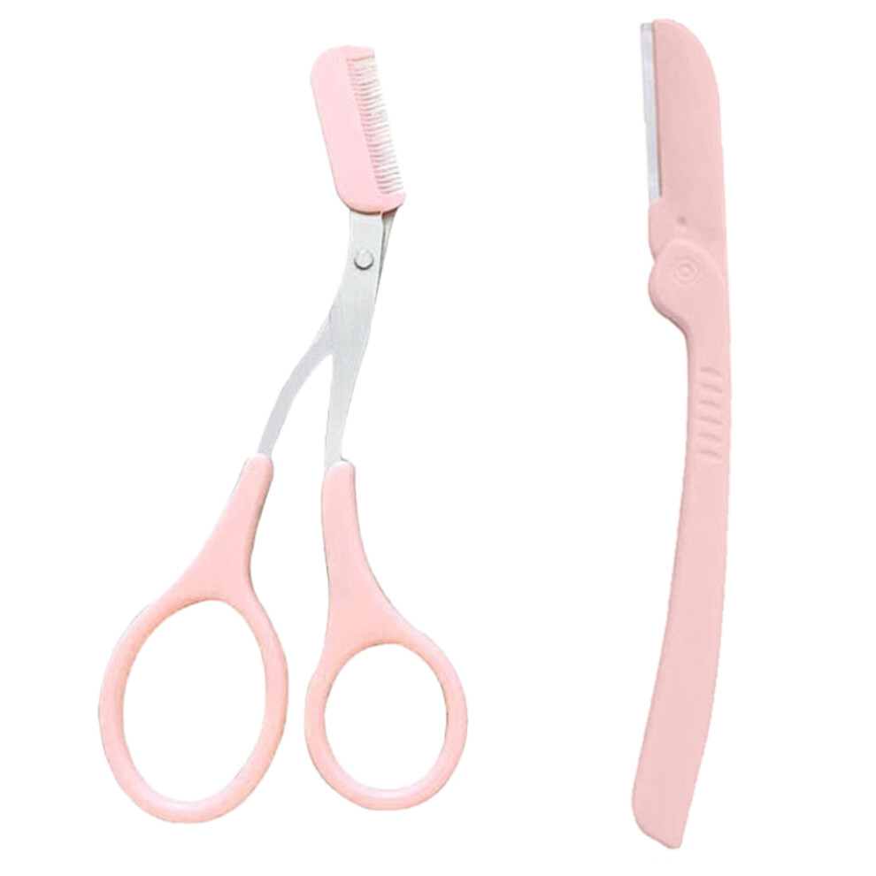 Precision Eyebrow Scissors with Combs, Durable High-Quality Powder Steel, Portable Packages for On-The-Go Grooming, Lifetime Warranty For Nightclubs