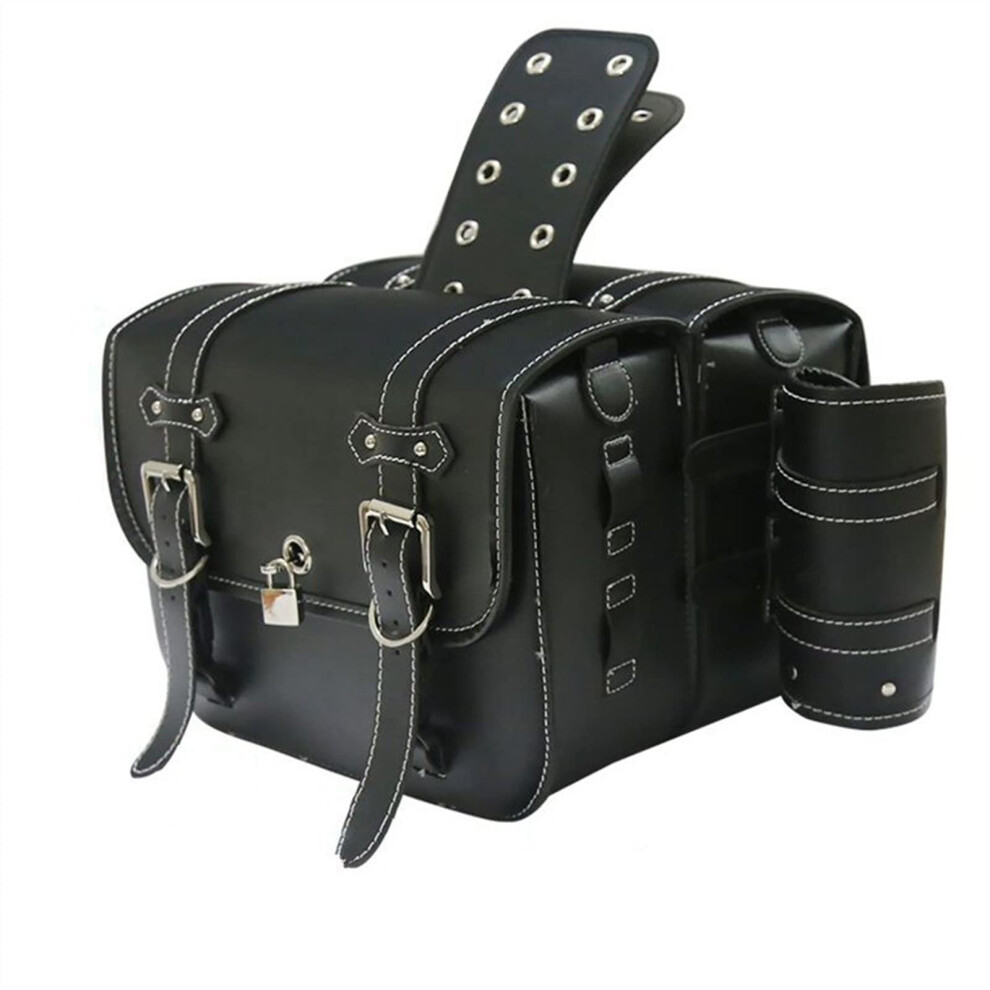 Pu Leather Motorcycle Organizer Saddlebag Side Tool Package Color 13 9199774283922
