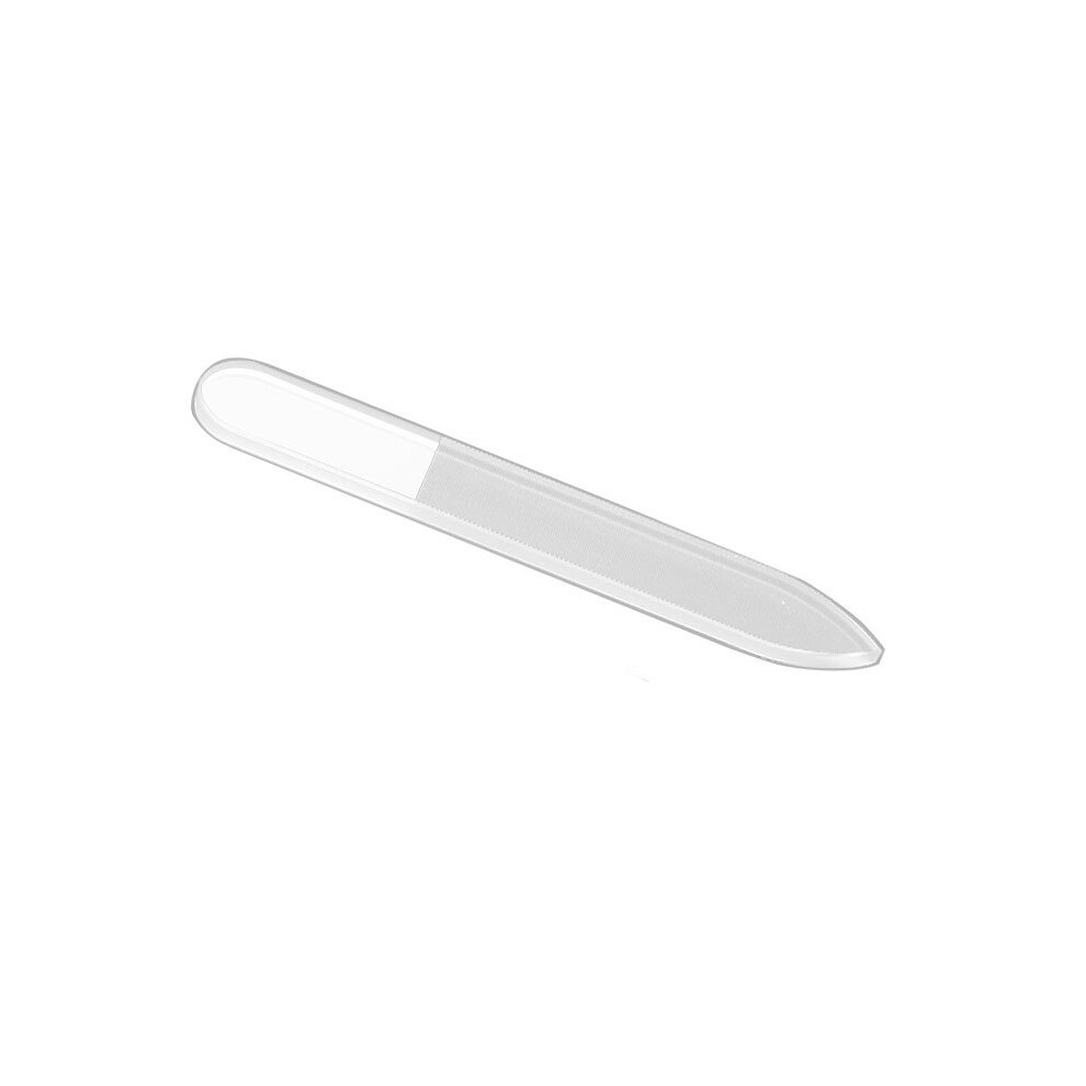 Durable Tempered Glass Nail File, Handmade In Czech Republic, Anti-Cracking Velvet Smooth Surface For Gentle Filing, Nano Crystal Nail Filer Ideal Gi