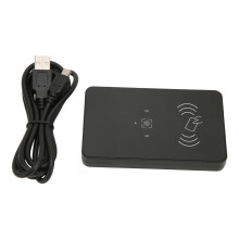 Portable 2D Smart Card & QR Barcode Scanner for Office Access, ABS Material