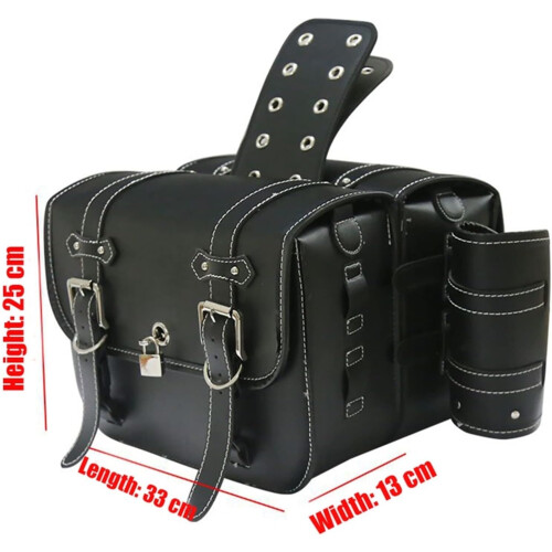 PU Leather Motorcycle Organizer Saddlebag Side  Tool Package Color 13 1