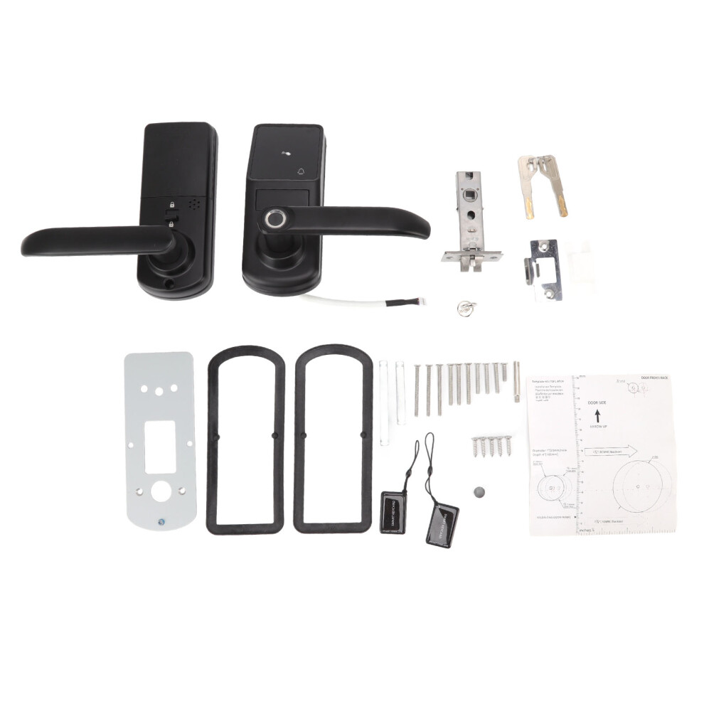 Rental Property Management Lock With Fingerprint Unlocking, Bluetooth Enabled Smart Lock Featuring High Strength Build And Virtual Code Access 9464372494804