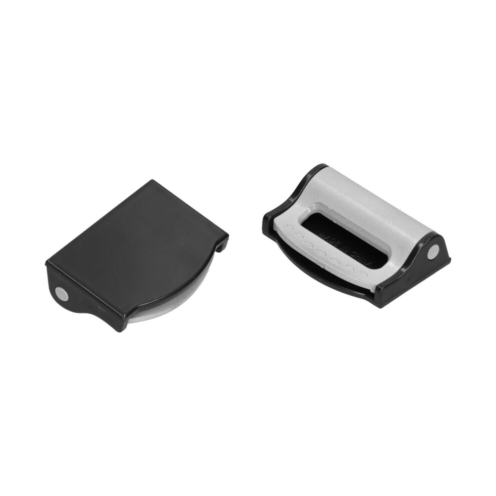 Seat Belt Positioner Clip Pair - Tension Adjusters For Comfortable Drive Silver 8731377654351