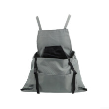 Waterproof Gardening Apron with Harvesting Bag, Adjustable Oxford Cloth with Multiple Tool Pockets, Gray