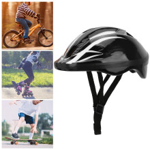Adjustable Kids Skateboarding Helmet Black - Breathable PVC Design
