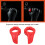 Mini Bicycle Rest Handlebar Red for Mountain & Folding Bikes 33g 6