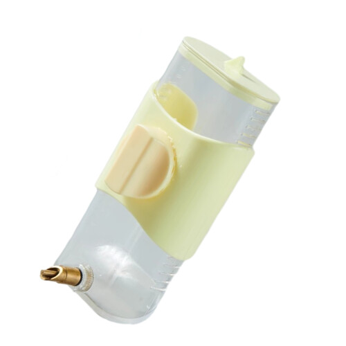Plastic Parrot Pin Type Water Bottle Dispenser Feeder-Yellow