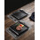 Matte Black Ceramic Dinner Plate 8 Inch Square Serving Plate Scratch Resistant Modern Rustic Design 3