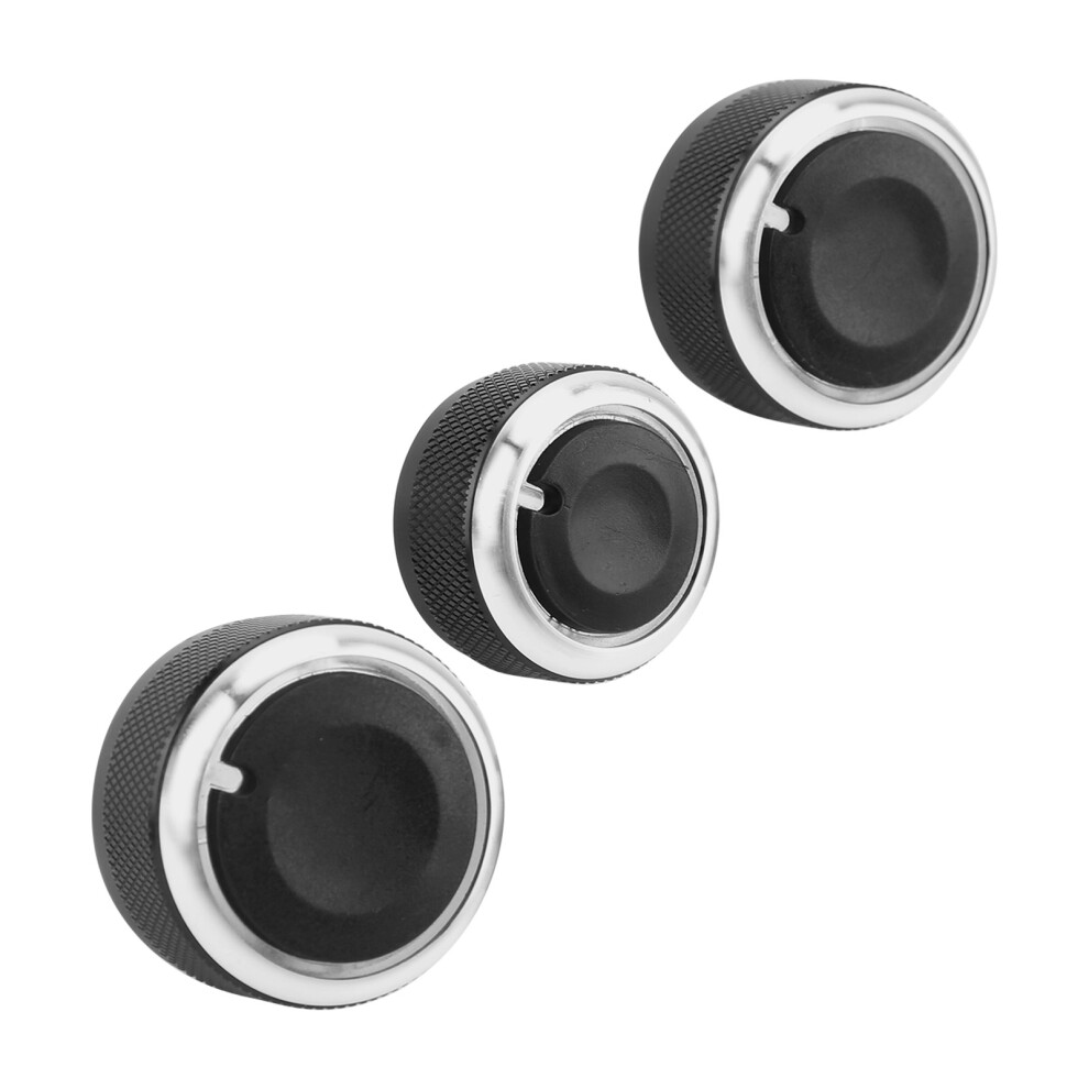3Pcs Car Ac Heater Switch Knob Set For Bora Octavia 6N 2000-2010 Black 8211377659636