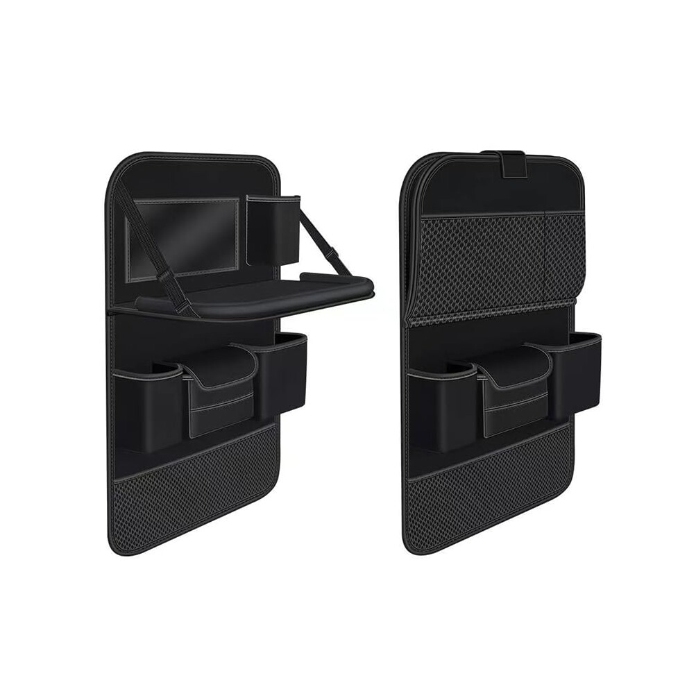 Car Seat Organizer For Hyundai Grand I10 Nios, Leather Backseat Protector With Multipocket Storage, Waterproof 2Pcs 9187378633861