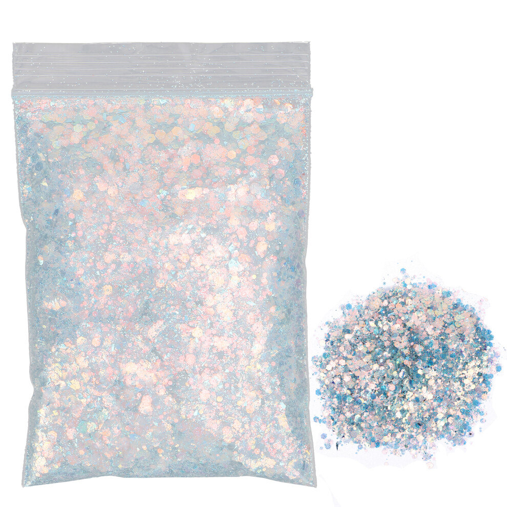 Multi-purpose Iridescent Glitter, 50g Chunky Non-toxic Flakes For Beauty And Crafts, Safe For Children And Adults, Perfect For Nail Art, Hair