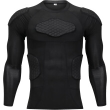 Attrezzatura per atleti d'élite: maglietta imbottita per protezione multisport, altamente elastica e traspirante, ideale per feste di Halloween,