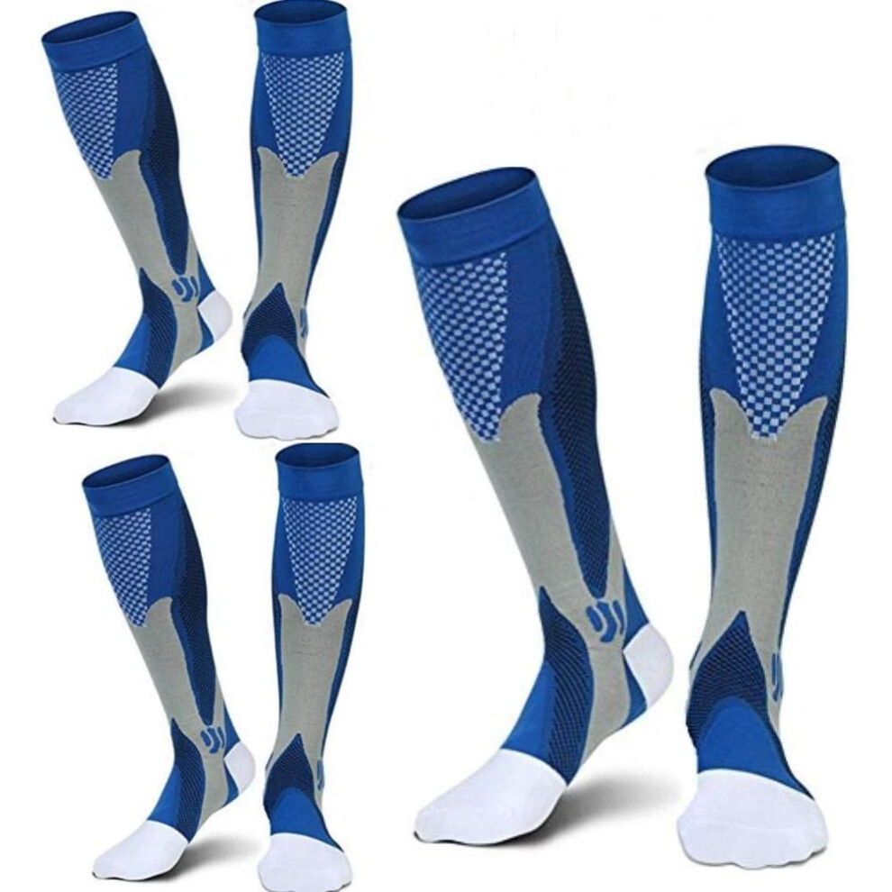 Breathable Comfortable Compression Socks for Women Men, Wide Calf Graduated Compression Socks for Nurses and Pregnant Women, Knee High Support Socks