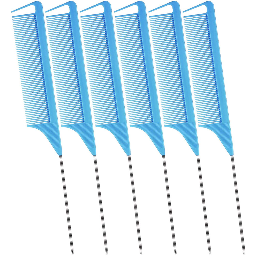 Fine Tooth Comb for Precise Hair Parting, Wide Tooth Comb for Gentle Detangling, Professional Combs for Salon-Quality Results (6 Pieces)
