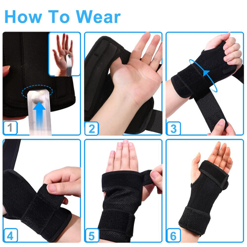 Wrist Oasis: Αναπνεύσιμο ύφασμα, νάρθηκας αλουμινίου, ρυθμιζόμενη υποστήριξη καρπού, 2
