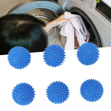 Boules de séchage en silicone réutilisables pour linge, 6 pièces, bleu, élimination rapide des plis