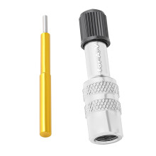 Bicycle Bike Air Pump Adapter Front Wheel Fork AV Extension Conversion Nozzle Portable Valve Extension Silver