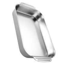 Stainless Steel Roasting Pan with Nonstick Surface, Heavy Duty Rectangular Bakeware for Turkey and Vegetables