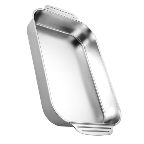 Stainless Steel Roasting Pan with Nonstick Surface, Heavy Duty Rectangular Bakeware for Turkey and Vegetables