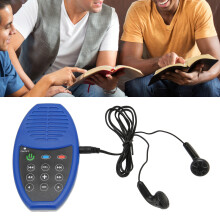 Portable Solar 4G Bible Player with LED Light – Spanish Blue
