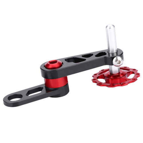 Single Speed Bicycle Rear Guide Chain Stabilizer Adjustable Tension Lightweight Accessory Black And Red