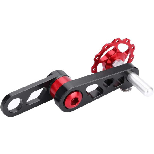 Single Speed Bicycle Rear Guide Chain Stabilizer Adjustable Tension Lightweight Accessory Black And Red 2
