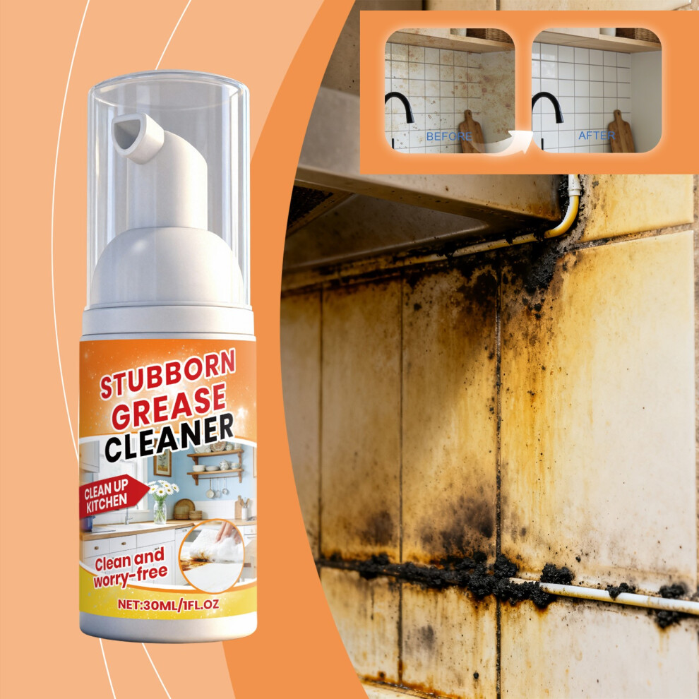 (color) 30ml Stubborn Grease Cleaner Kitchen Degreaser Foam Cleaner