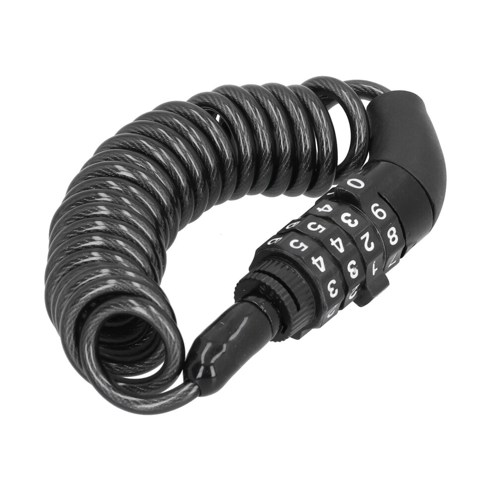 Helmet Cable Lock 4-Digit Password Anti-Theft 1.5M Black 7631377666877