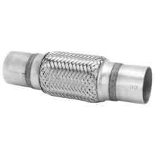 OffRoad Stainless Steel Exhaust Flex Pipe 57x250mm Double Braided Silver Bellow