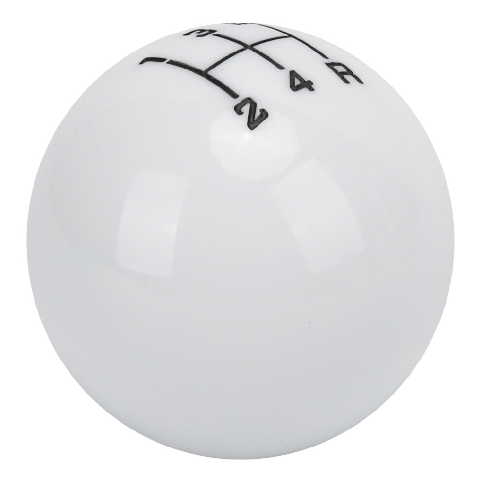 5-Speed Gear Shift Knob M12x1.25 With 3 Universal Adapters White 5031382436434