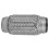 Stainless Steel Exhaust Flex Pipe 50x155mm Double Braided Silver 15