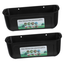 2pcs Heavy Duty Chicken Food Feeder Trough Goat Water Supply for Farm Use, Durable Poultry Feeding Solution