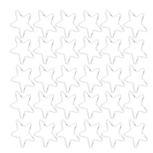 Pendentifs à cadre creux 30 pièces cuivre et argent étoile DIY