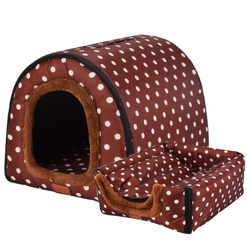 Lit chaud pour chat, grotte pour chat d'intérieur, motif de-L 4