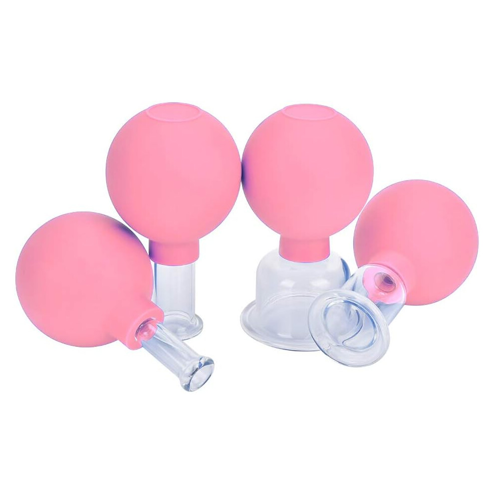 High Quality Material Cupping Set, Glass & Silicone Vacuum Suction Massager, Anti Cellulite Lymphatic Therapy for Body & Face, Enhance Facial