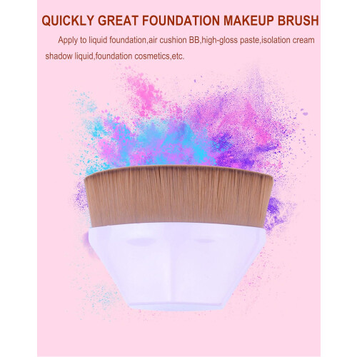 Ergonomic Foundation Brush For Quick And Flawless Application, Multi-functional, Non-irritating Soft Bristles, Protective Case Included, Lightweight, 2