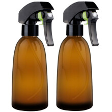 Ergonomisk design plantespray, kraftig ravfarget glassflaske som kan resirkuleres, allsidig bruk for hagearbeid, rengjøring, salong (237 ml) for