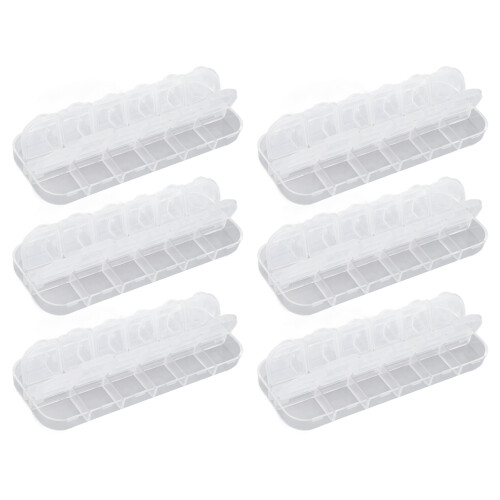 Boîte de rangement transparente en plastique à 12 compartiments, solution de rangement transparente pour petits objets, boîte de présentation 1