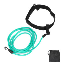 Water Exercise Resistance Belt for Swimming Stationary Cords Bungee Leash Green