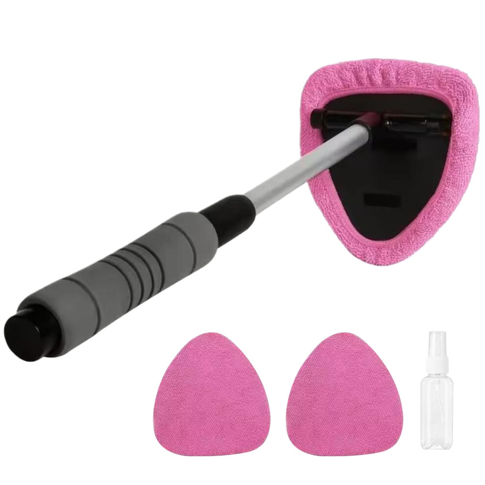 Car Windshield Cleaner With Extendable Telescopic Handle, Spray Bottle And Reusable Microfiber Covers For Cars Trucks Suvs And Rvs 9347817875805