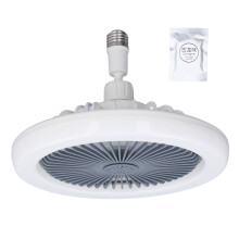 Low Noise Cooling Ceiling Fan With LED Light, Bladeless Design Ceiling Fan Light, E27 Socket Fan Light Remote Control Optional Air Circulation Fan,