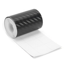 Car Carbon Fiber Vinyl Wrap Strip 5cm x 3m Waterproof Scratch Resistant Auto Door Sill Protector
