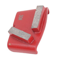 Heavy Duty Concrete Floor Grinding Shoes 3Pcs 30 Grit Red Trapezoid Long Teeth