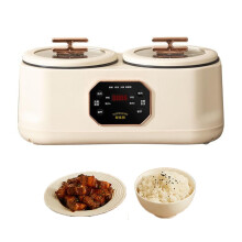 Electric Hot Pot 3.6L Dual Slow Cooker with 24h Timer and 8h Keep Warm for Camping and Home